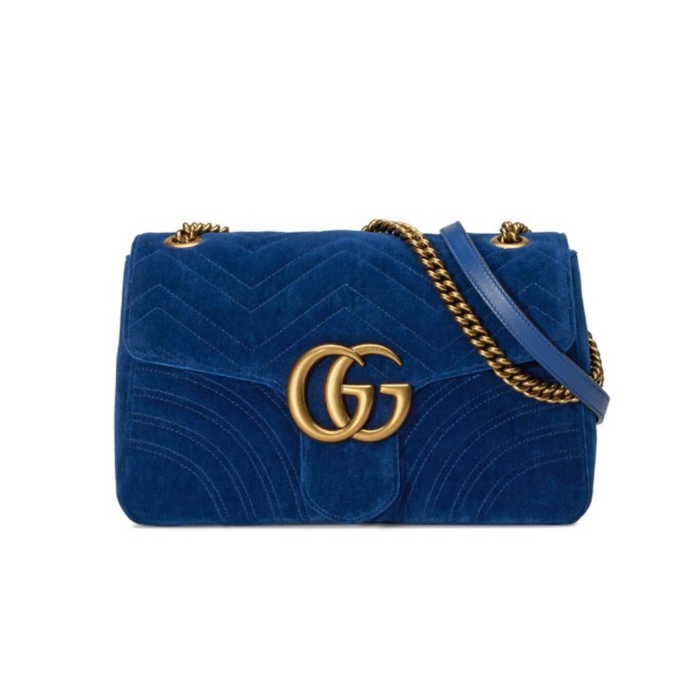 NWT Gucci GG Velvet Marmont Shoulder Bag